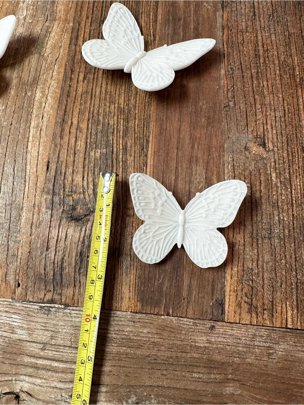 White Decorative Butterfly Wall Accents - Set of 3
